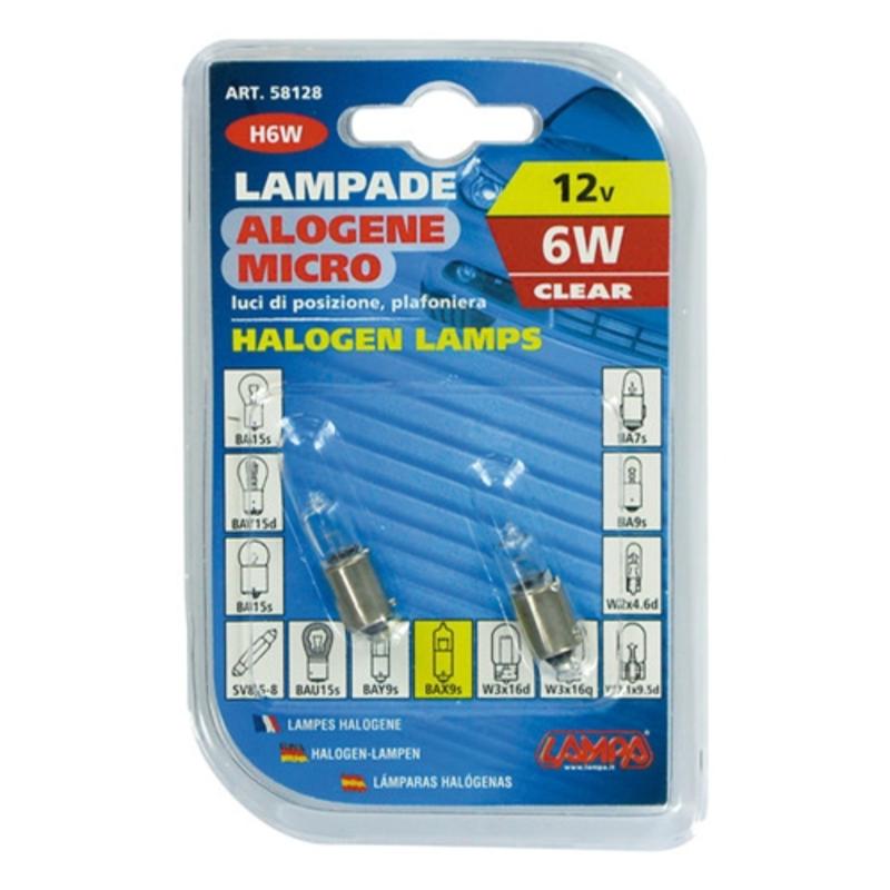 LAMPA / LAMPADE H6W 12V 6W ART.58128 / LAMPADINE PER AUTO