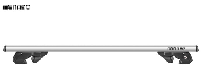 MENABO / COPPIA BARRE PORTATUTTO SHERMAN RAISED RAIL SILVER / BARRE PORTATUTTO