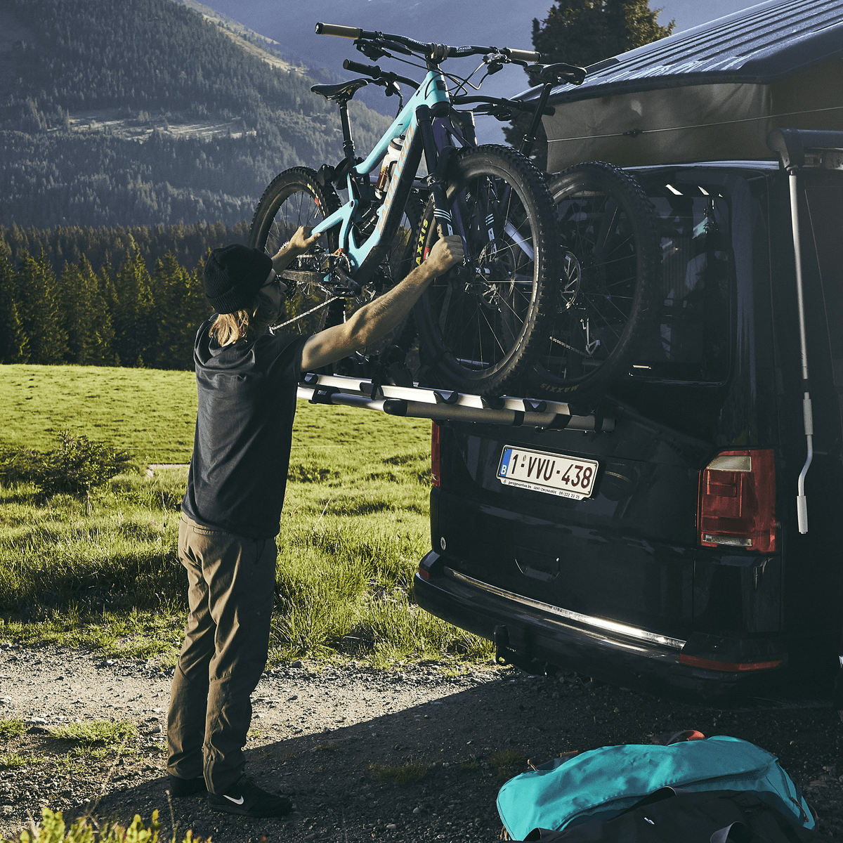 THULE / PORTABICI POSTERIORE WONDERWAY 2 BICI NERO / PORTA BICICLETTE