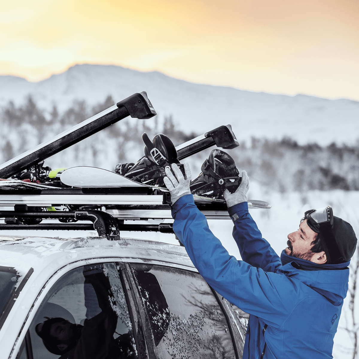 THULE / PORTASCI DA TETTO SNOWPACK EXTENDER 5 PAIA ARGENTO / PORTA SCI