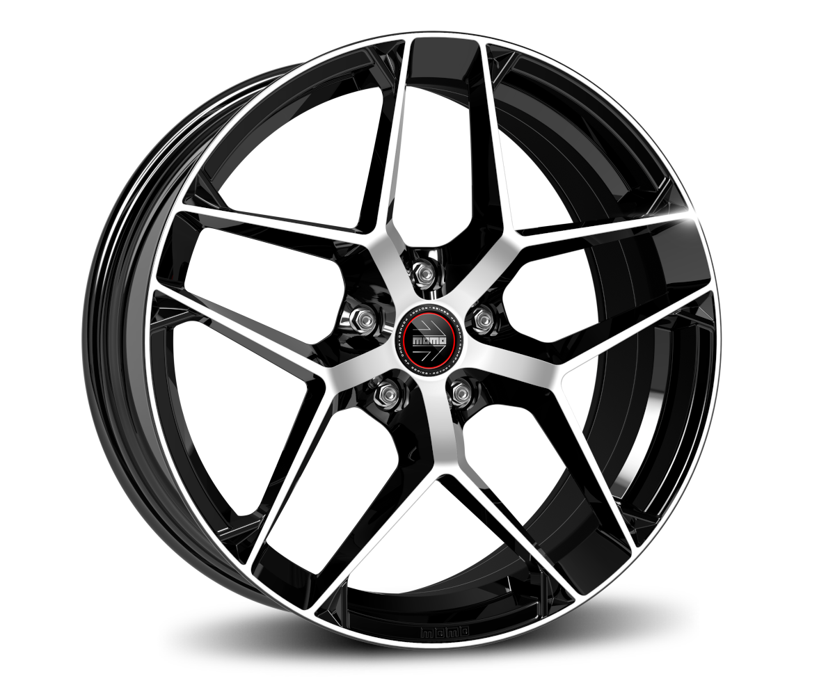 MOMO / RF-07 / NERO LUCIDO DIAMANTATO<br>8,5J19" 5X108 42 72,30